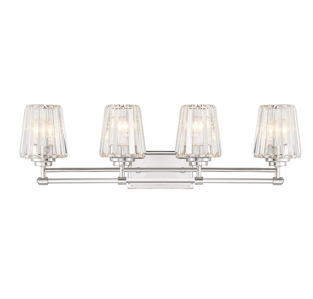 Savoy House Garnet 8-6001-4-109 Bath Vanity Light 32 in. wide - Polished Nickel
