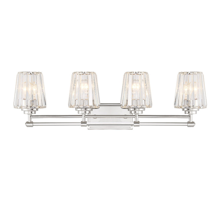 Savoy House Garnet 8-6001-4-109 Bath Vanity Light 32 in. wide - Polished Nickel