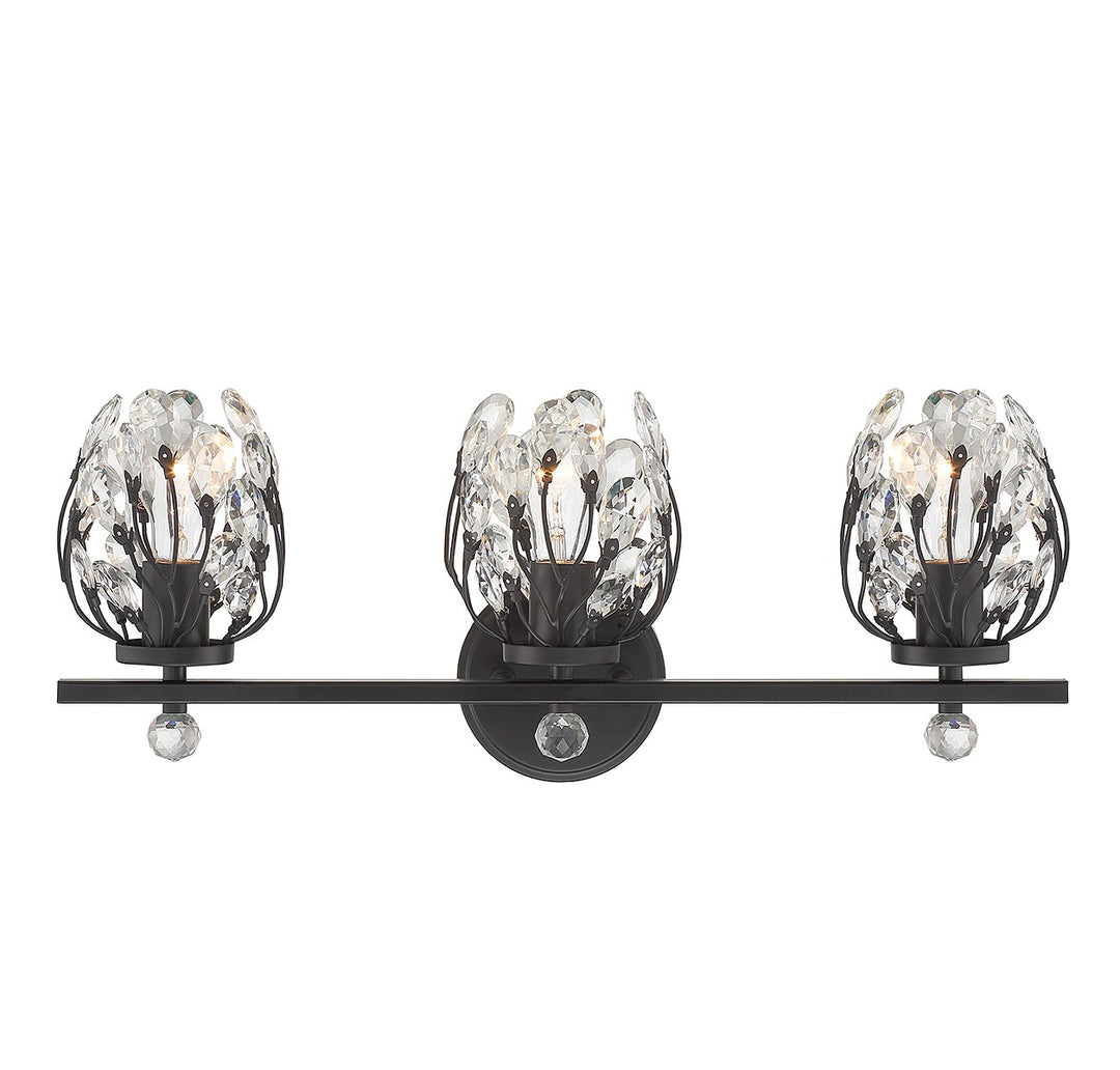 Savoy House Moreno 8-6601-3-BK Bath Vanity Light 24 in. wide - Matte Black