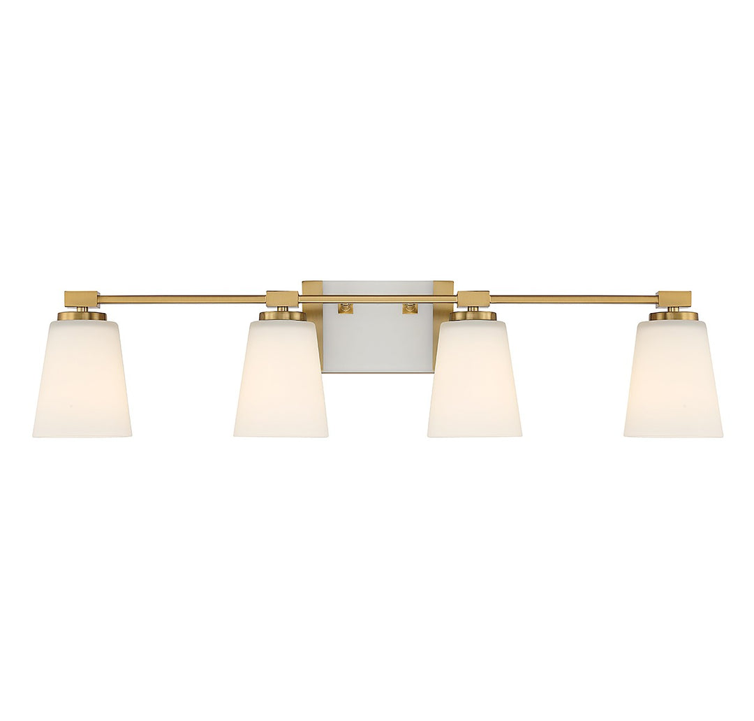 Savoy House Darby 8-6901-4-322 Bath Vanity Light 34 in. wide - Warm Brass