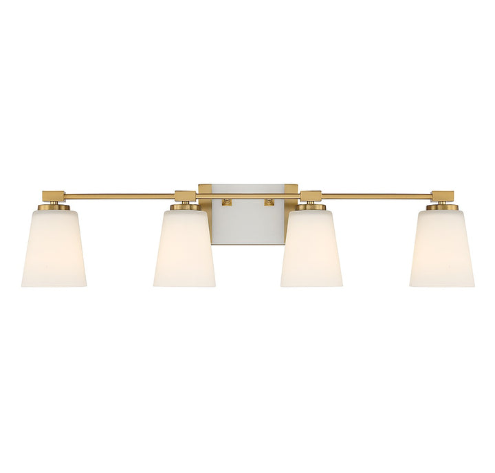 Savoy House Darby 8-6901-4-322 Bath Vanity Light 34 in. wide - Warm Brass