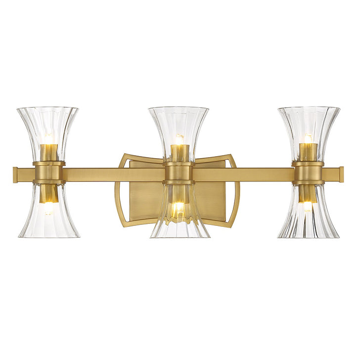 Savoy House Bennington 8-9702-6-322 Bath Vanity Light 24 in. wide - Warm Brass