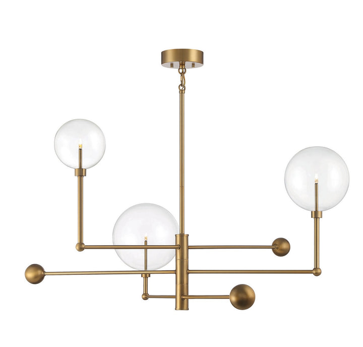 Meridian M100100NB Chandelier Light - Natural Brass