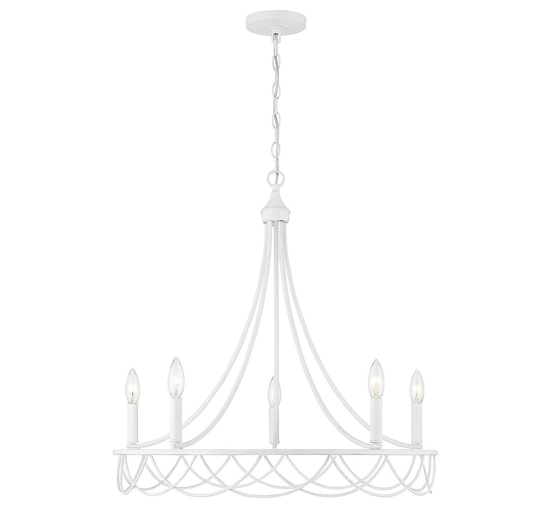 Meridian M100118DW Chandelier Light - Distressed White