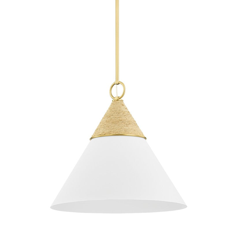 Mitzi Mica H709701L-AGB/TWH Pendant Light - Aged Brass