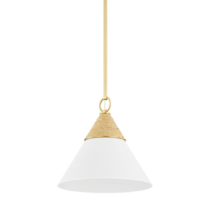 Mitzi Mica H709701S-AGB/TWH Pendant Light - Aged Brass