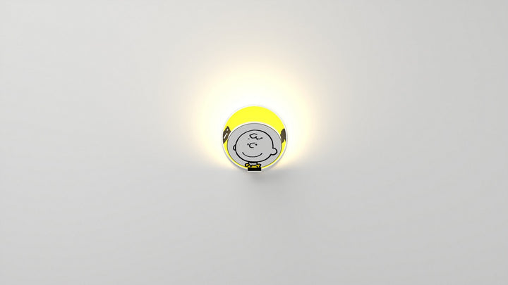 Koncept Gravy GRW-S-CRM-CB1-PI Wall Sconce Light - Chrome Body, Charlie Brown
