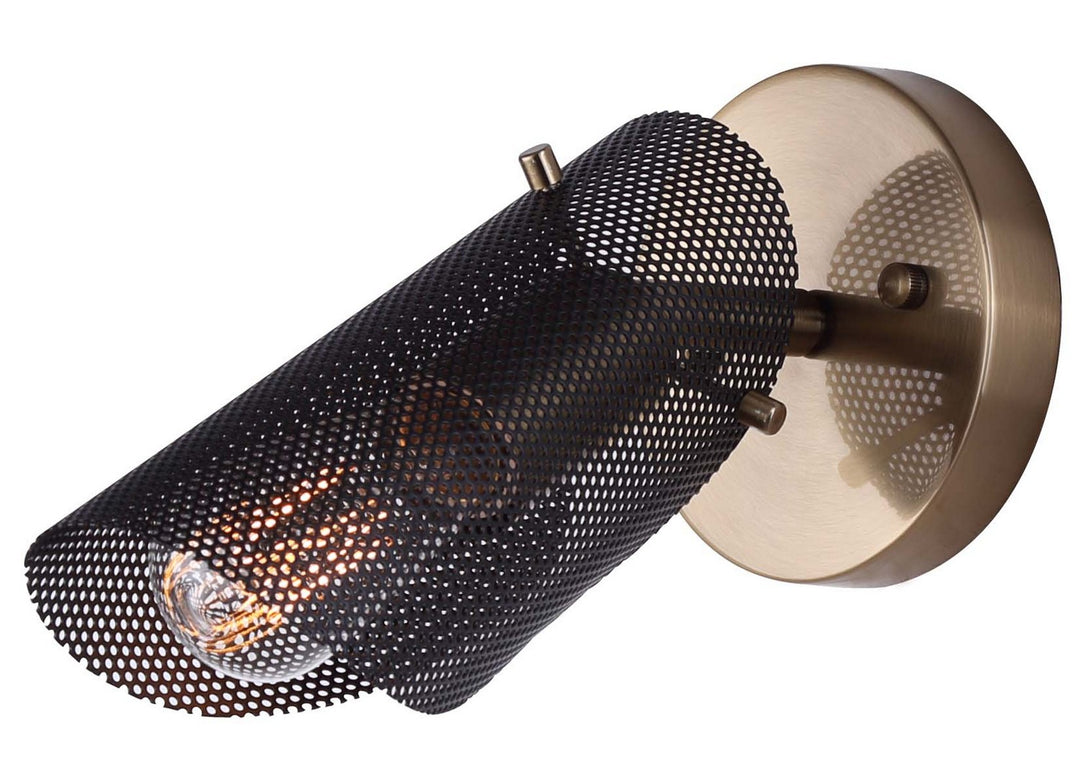 Canarm Huxlee ICW1131A01BKG Wall Sconce Light - Black/Gold