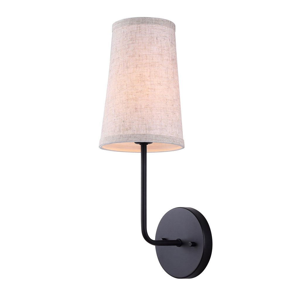 Canarm Oakly IWF2039B01BK Wall Sconce Light - Black