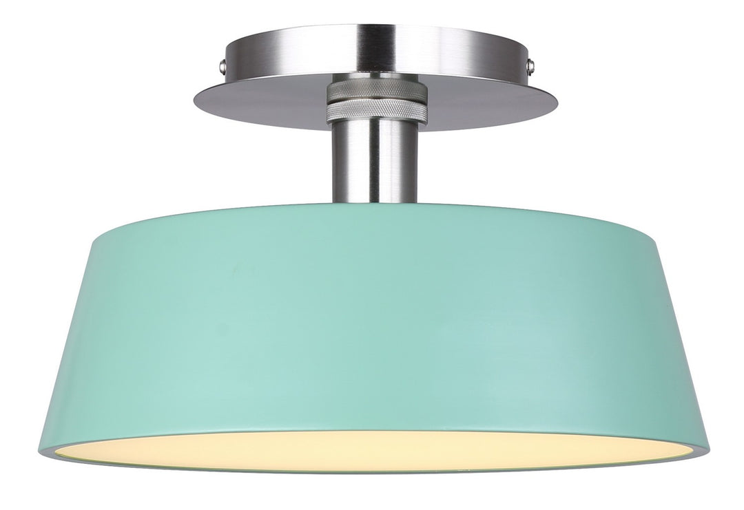 Canarm Jessa LFM263A13GRN Ceiling Light - Brushed Nickel/Green