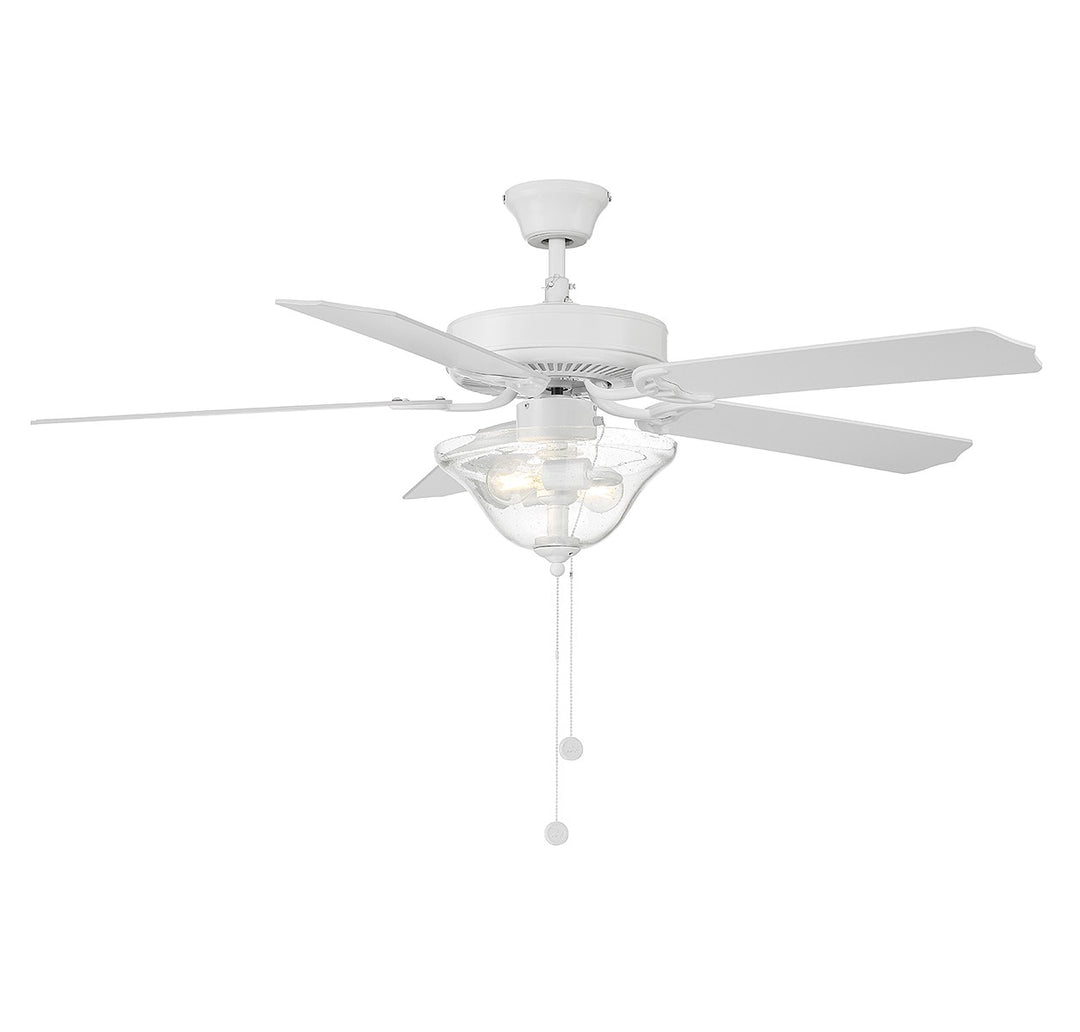 Meridian M2019WHRV Ceiling Fan 52 - Bisque White, White and Weathered Patina/