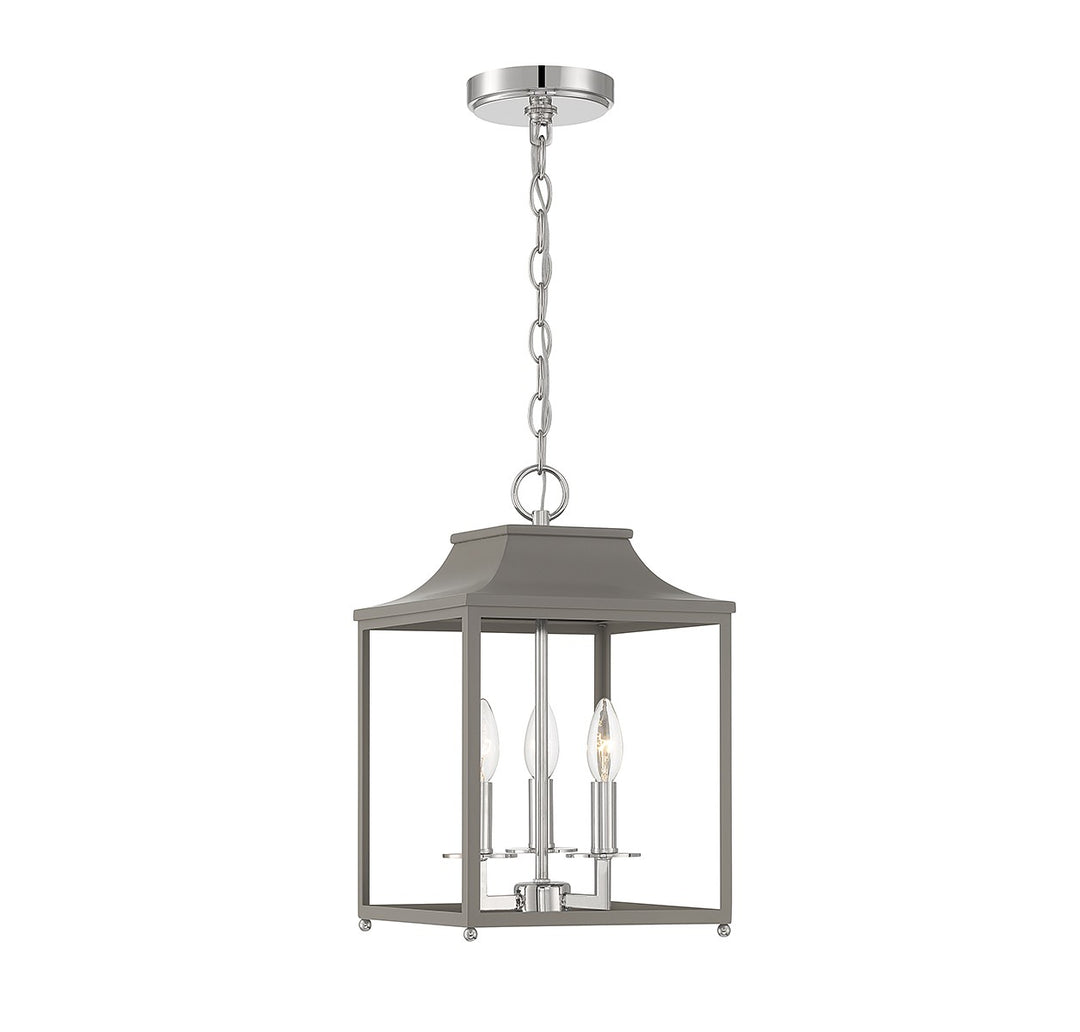 Meridian M30013GRYPN Pendant Light - Gray with Polished Nickel
