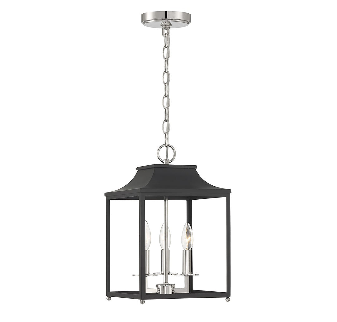 Meridian M30013MBKPN Pendant Light - Matte Black with Polished Nickel