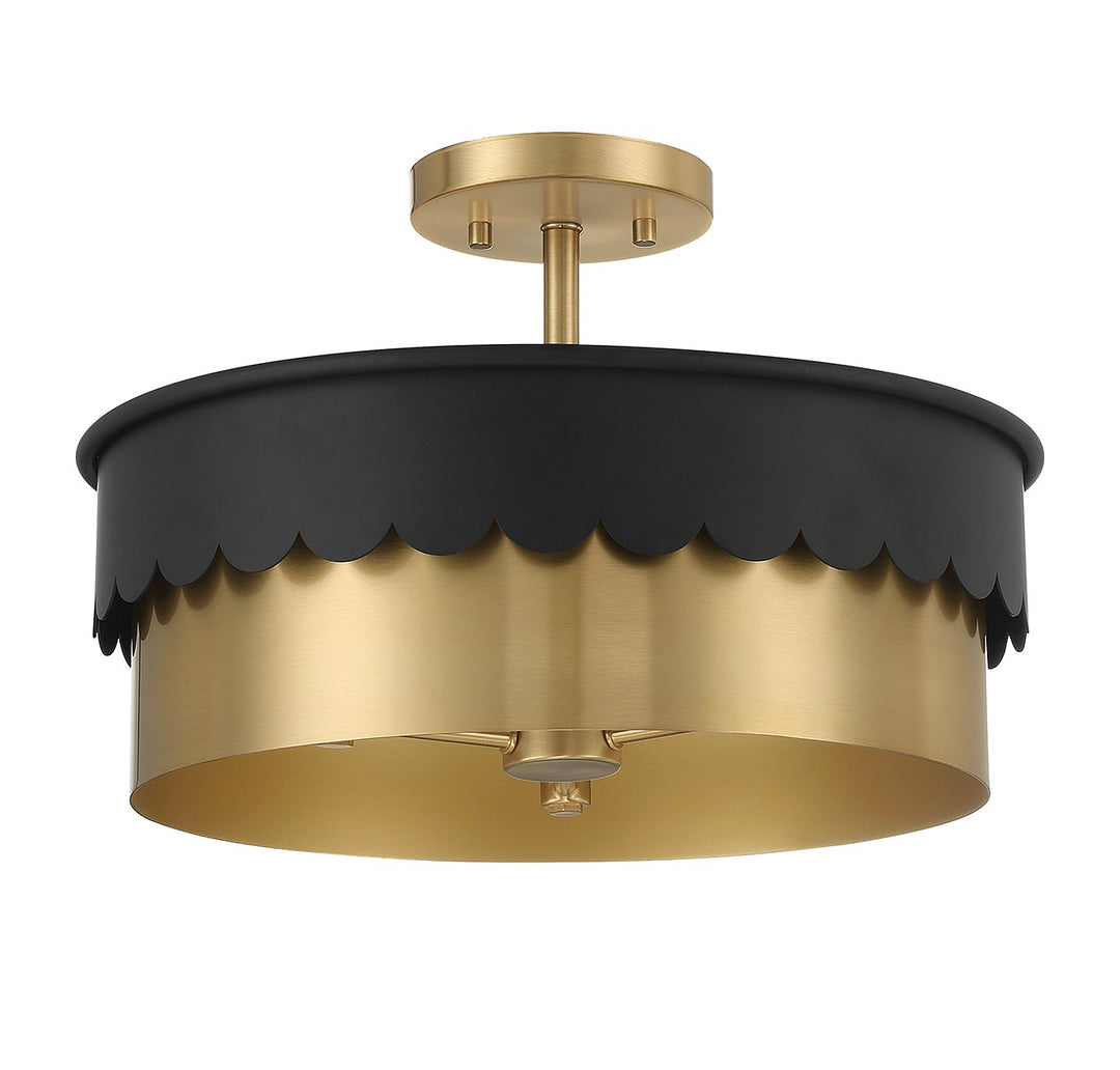 Meridian M60072MBKNB Ceiling Light - Matte Black and Natural Brass