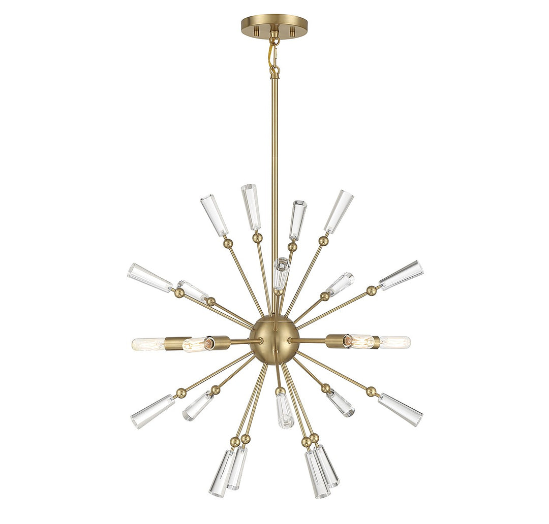 Meridian M7028NB Chandelier Light - Natural Brass