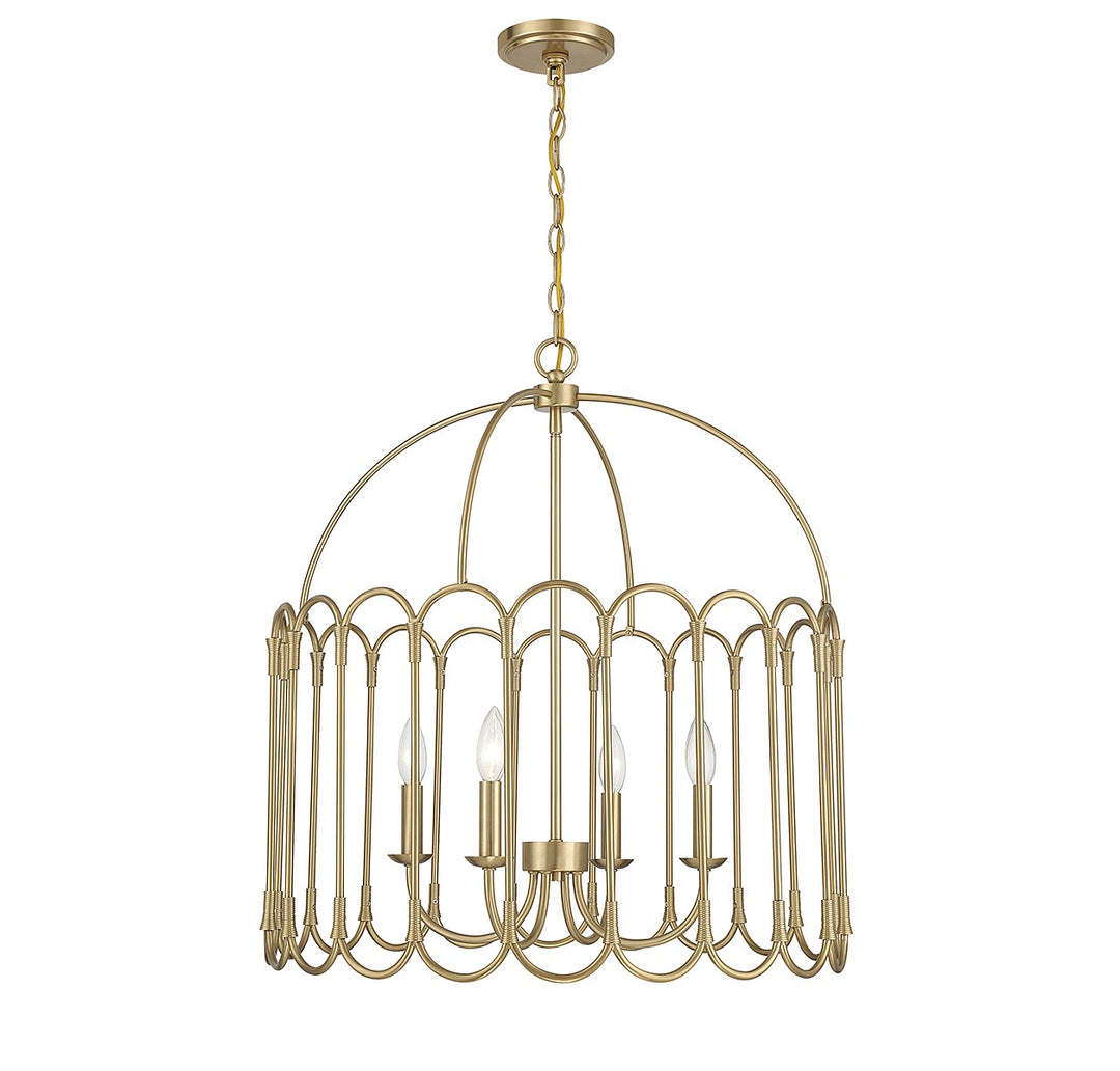 Meridian M7029NB Chandelier Light - Natural Brass