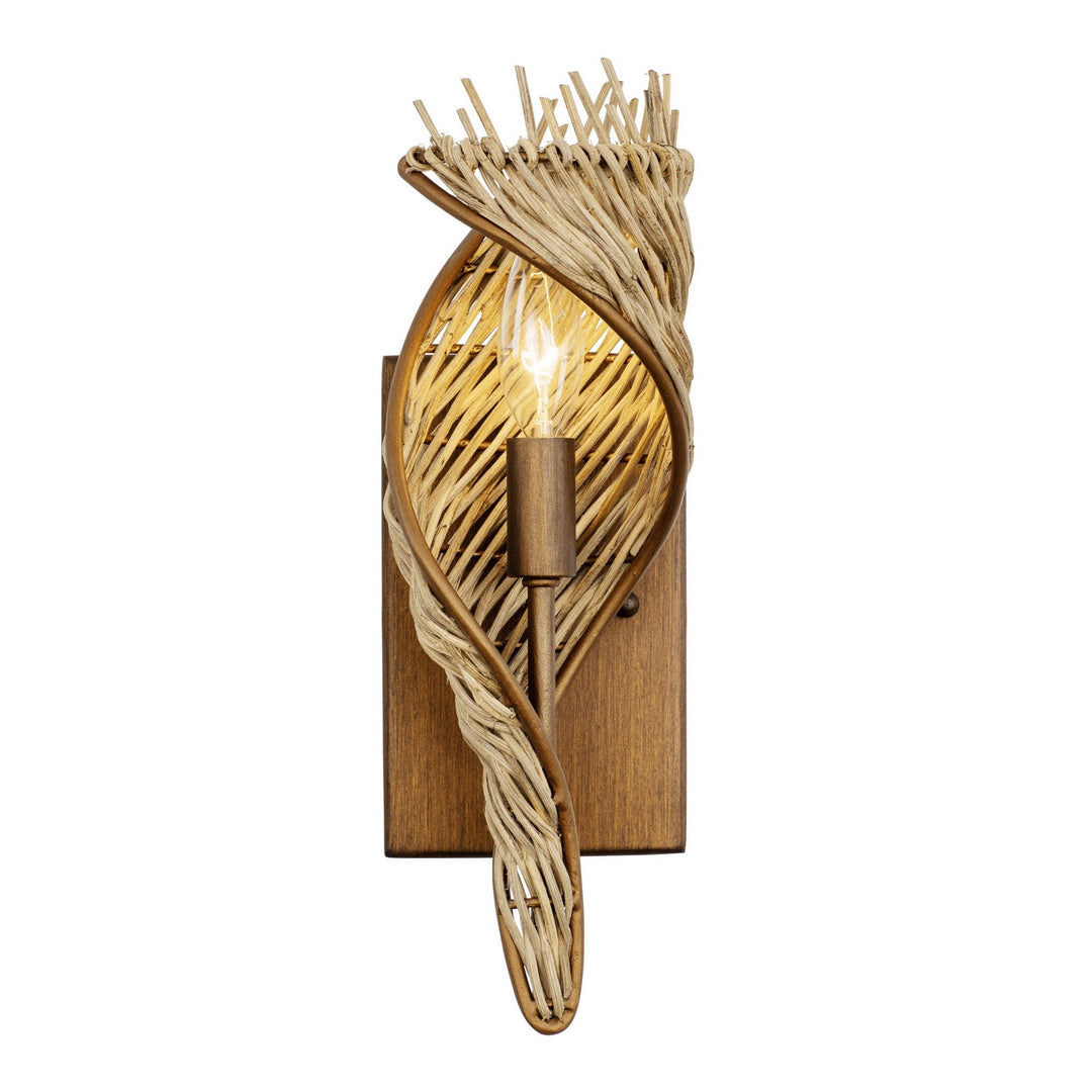 Varaluz Flow 240K01RBTR Wall Sconce Light - Baguette/Natural Rattan