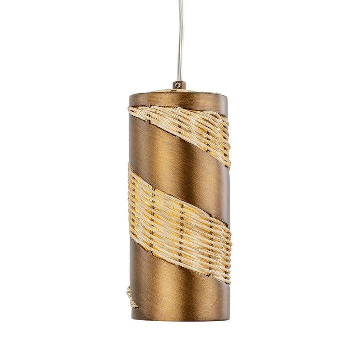 Varaluz Flow 240M01BTR Pendant Light - Baguette/Natural Rattan