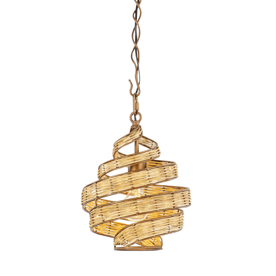 Varaluz Flow 240P01BTR Pendant Light - Baguette/Natural Rattan