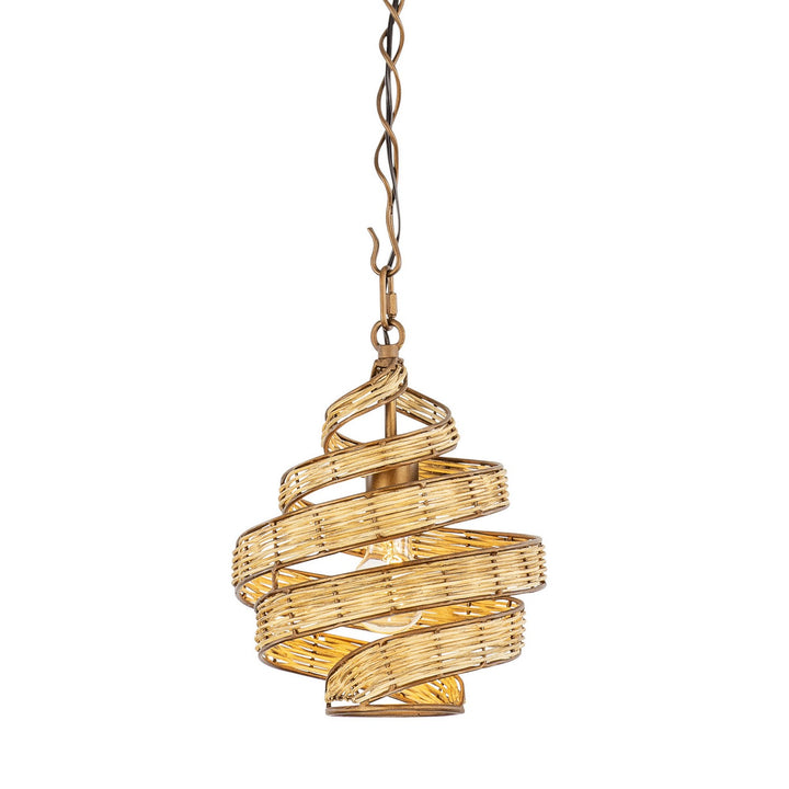 Varaluz Flow 240P01BTR Pendant Light - Baguette/Natural Rattan