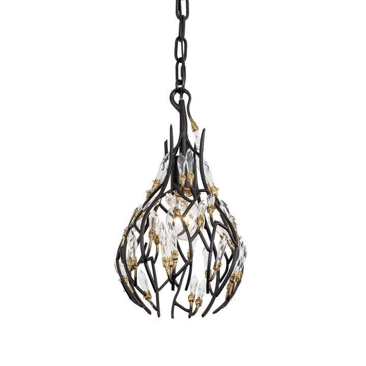 Varaluz Bask 271M01MBFG Pendant Light - Matte Black/French Gold