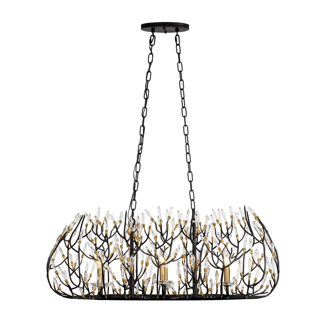 Varaluz Bask 271N06MBFG Pendant Light - Matte Black/French Gold