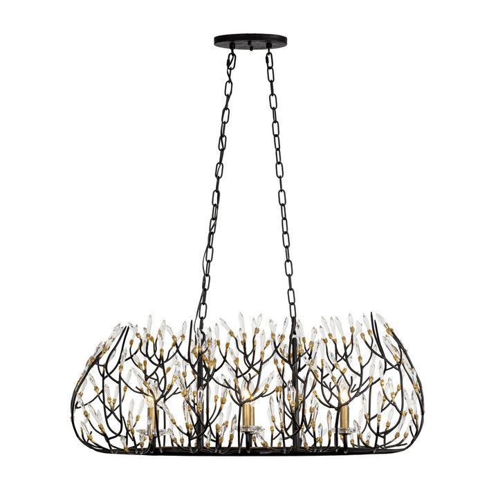 Varaluz Bask 271N06MBFG Pendant Light - Matte Black/French Gold