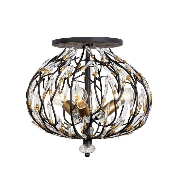 Varaluz Bask 271S03MBFG Ceiling Light - Matte Black/French Gold