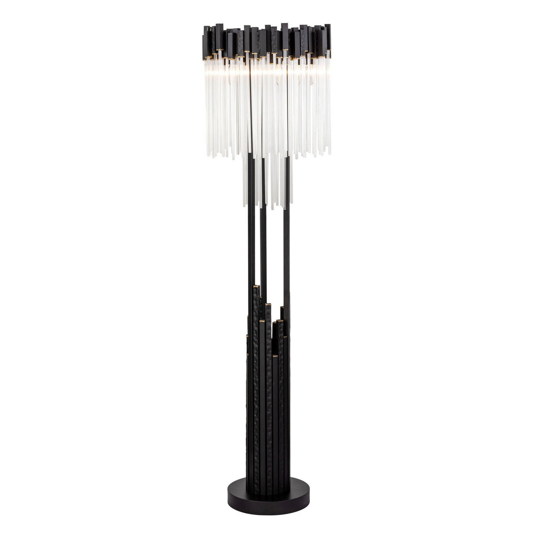 Varaluz Lighting 309L06MBFG  Matrix Lamp Matte Black/French Gold