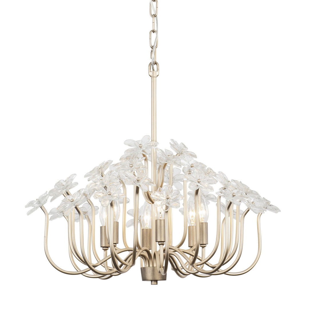 Varaluz Wildflower 378C06GDAR Chandelier Light - Gold Dust/Artifact