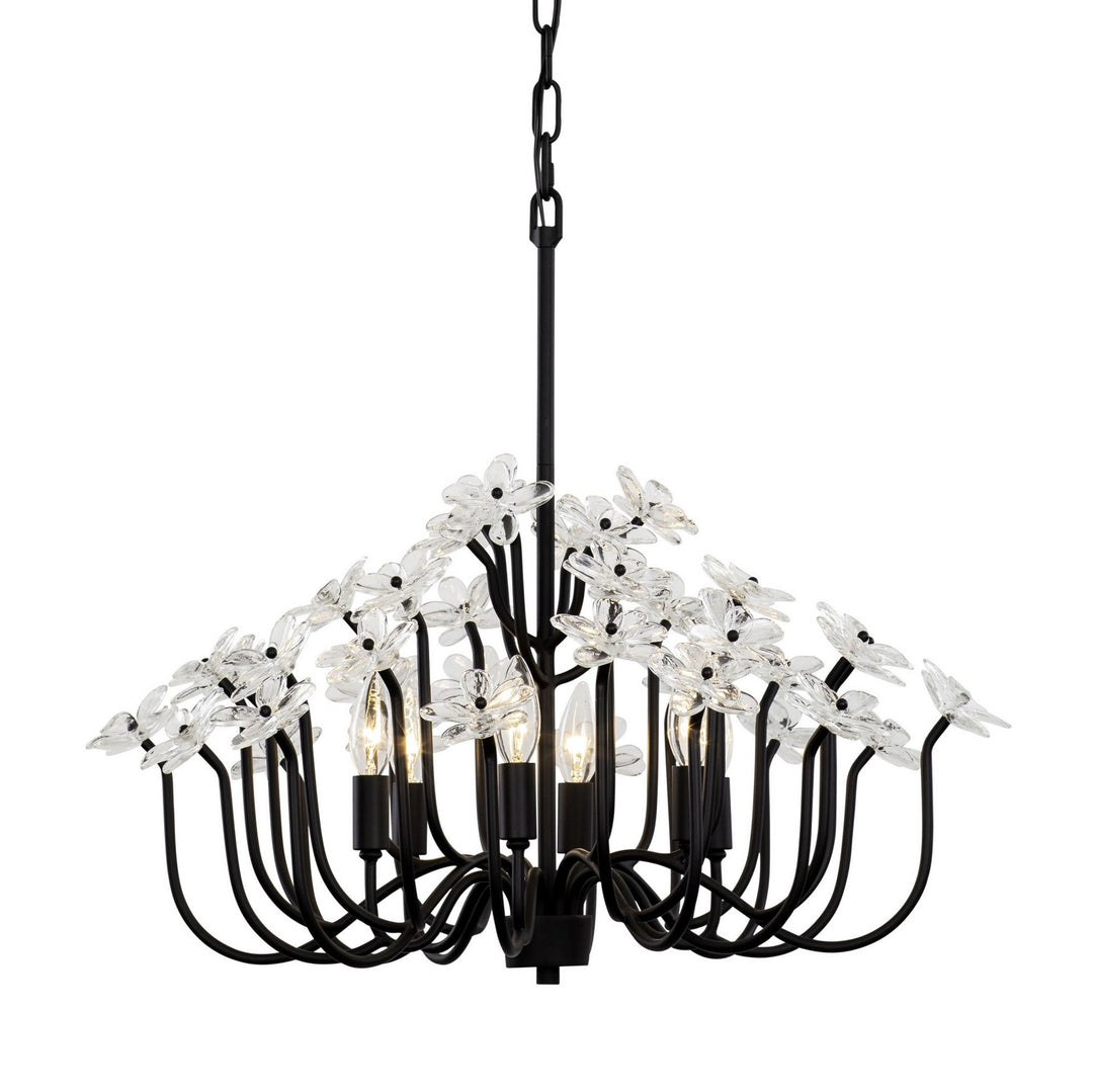 Varaluz Wildflower 378C06MB Chandelier Light - Matte Black