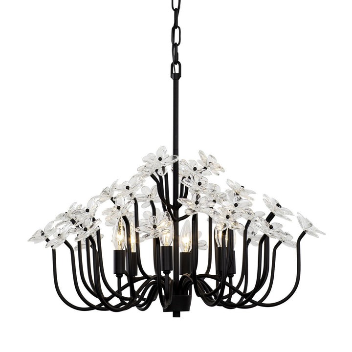 Varaluz Wildflower 378C06MB Chandelier Light - Matte Black