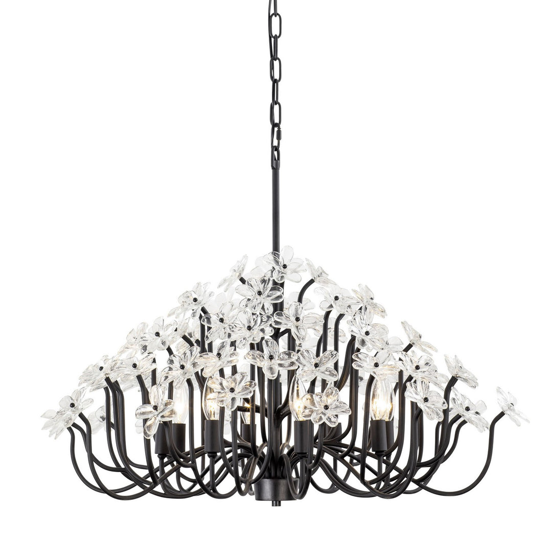Varaluz Wildflower 378C08MB Chandelier Light - Matte Black