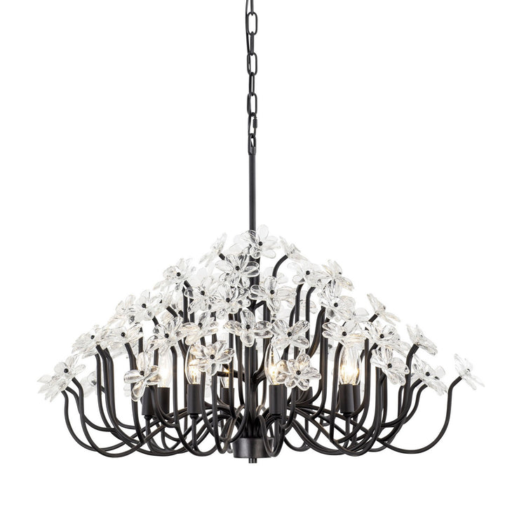 Varaluz Wildflower 378C08MB Chandelier Light - Matte Black