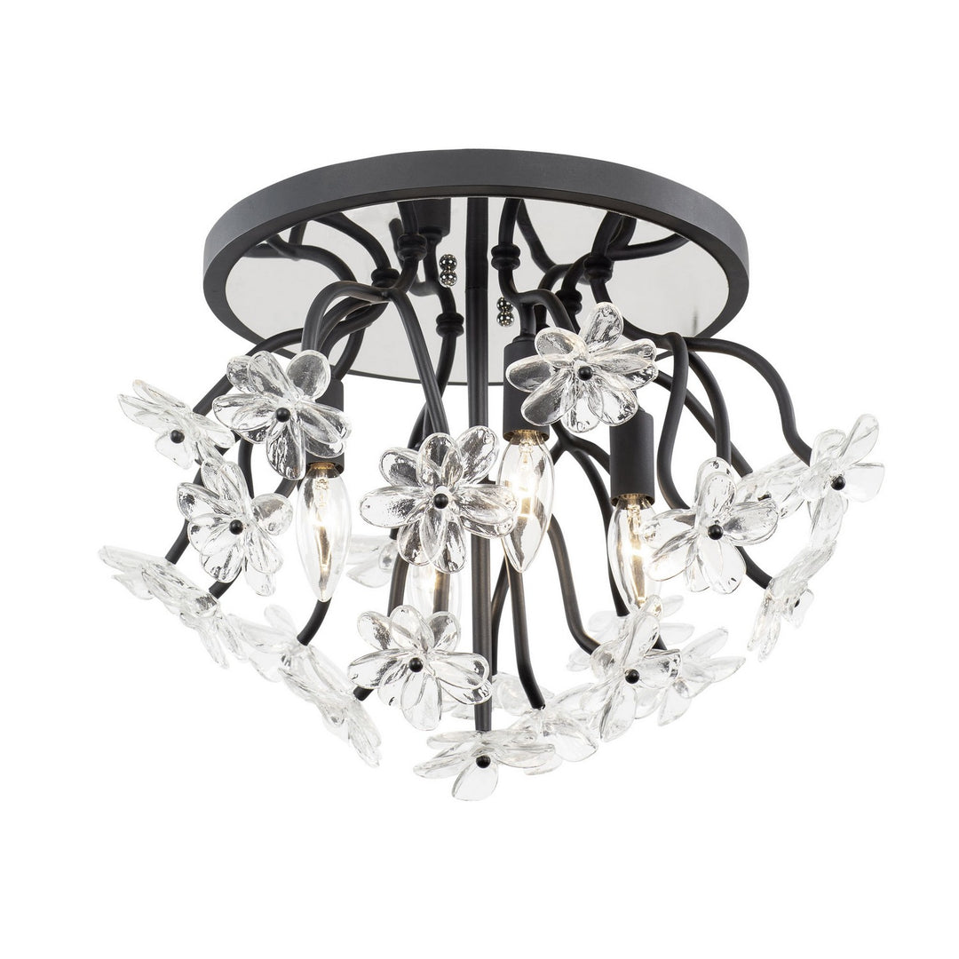 Varaluz Wildflower 378S04MB Ceiling Light - Matte Black