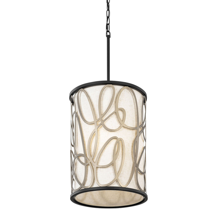 Varaluz Scribble 381F06MBAR Pendant Light - Matte Black/Artifact