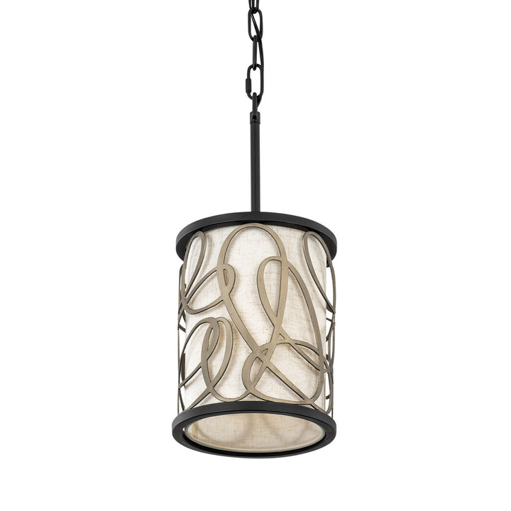 Varaluz Scribble 381M01MBAR Pendant Light - Matte Black/Artifact