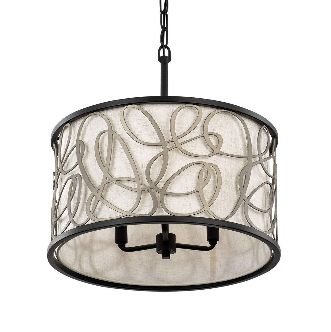 Varaluz Scribble 381P03MBAR Pendant Light - Matte Black/Artifact