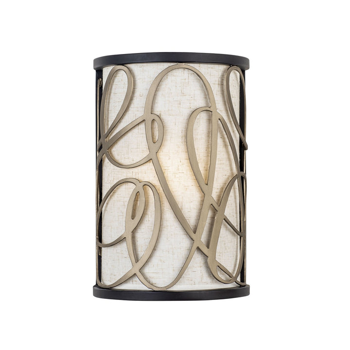 Varaluz Scribble 381W01MBAR Wall Sconce Light - Matte Black/Artifact