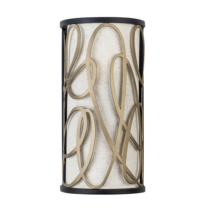 Varaluz Scribble 381W02MBAR Wall Sconce Light - Matte Black/Artifact