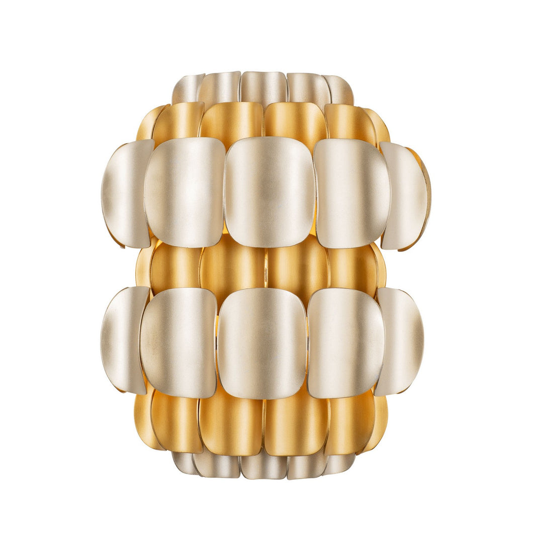 Varaluz Swoon 382W01AGGD Wall Sconce Light - Antique Gold/Gold Dust