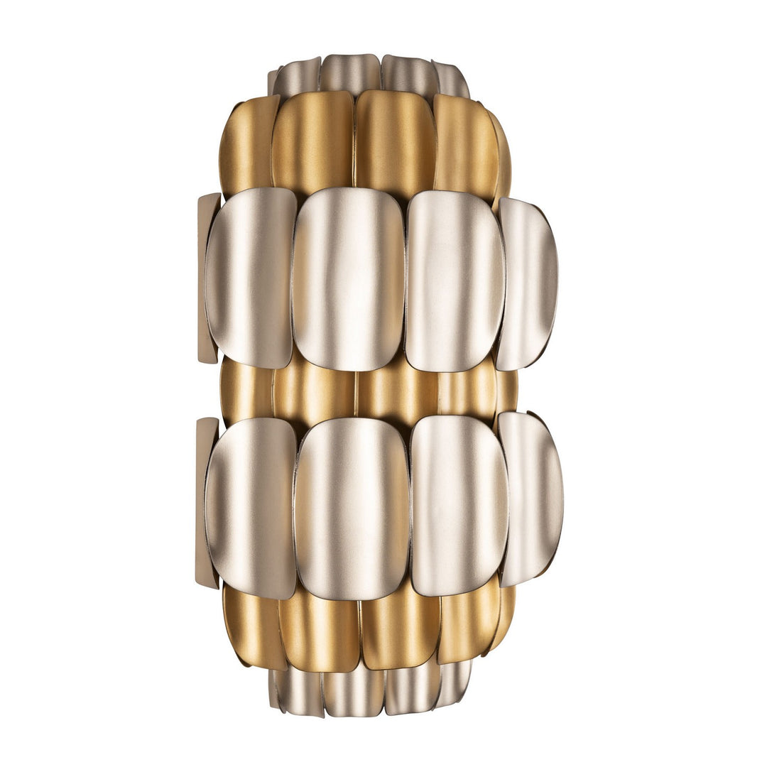 Varaluz Swoon 382W02AGGD Wall Sconce Light - Antique Gold/Gold Dust