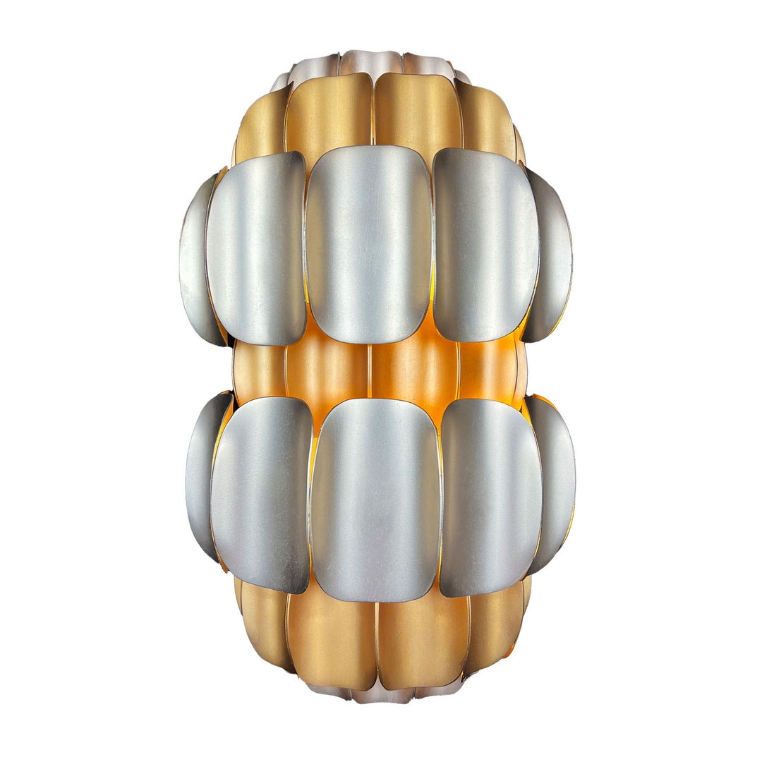 Varaluz Swoon 382W02AGGD Wall Sconce Light - Antique Gold/Gold Dust
