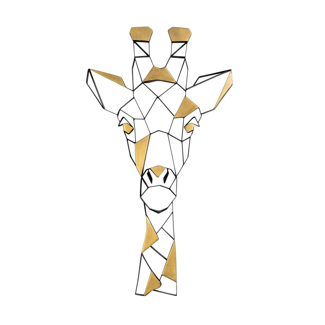 Varaluz Lighting 425WA80 Modern Geometric Animal Kingdom Mirror Matte Black/Antique Gold Leaf