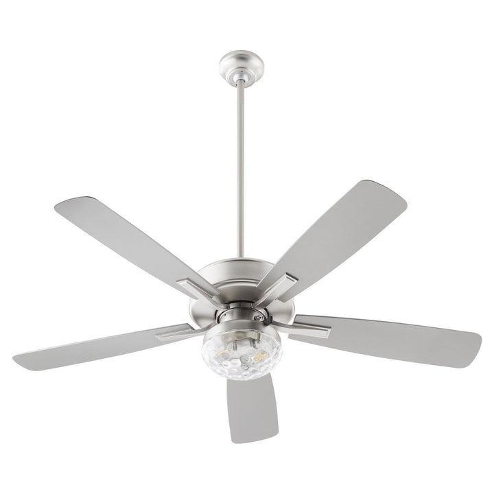 Quorum Ovation Patio 14525-65 Ceiling Fan - Satin Nickel, Silver