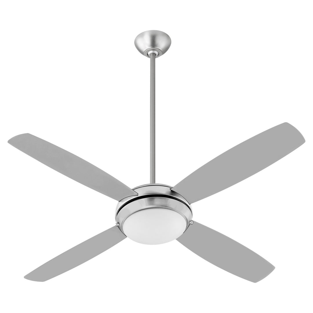 Quorum Expo 20524-65 Ceiling Fan - Satin Nickel, Silver/Weathered Gray