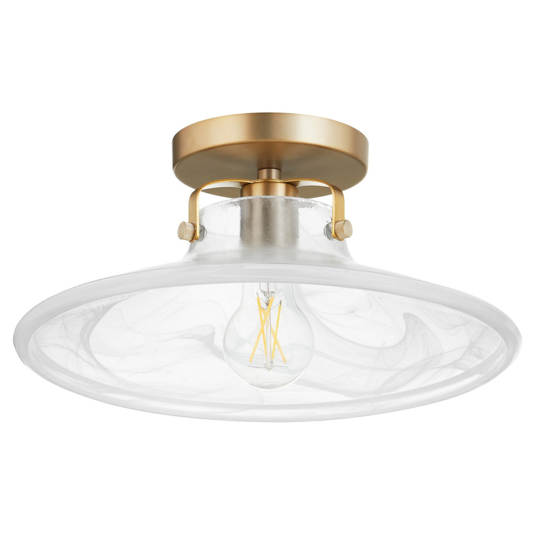 Quorum Marbled Dual Mounts 2820-13-80 Ceiling Light - Aged Brass