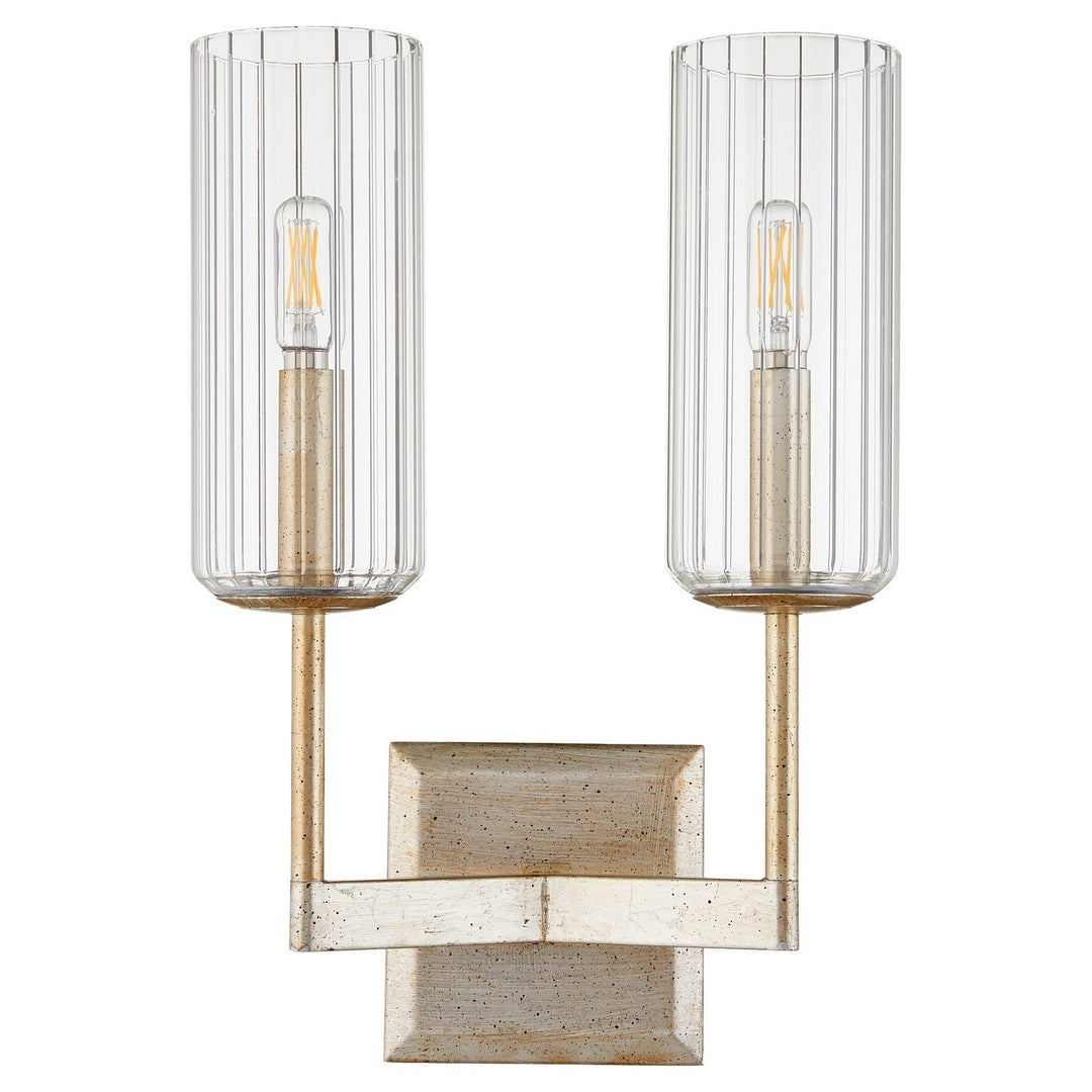 Quorum Merrick 574-260 Wall Sconce Light - Aged Silver Leaf