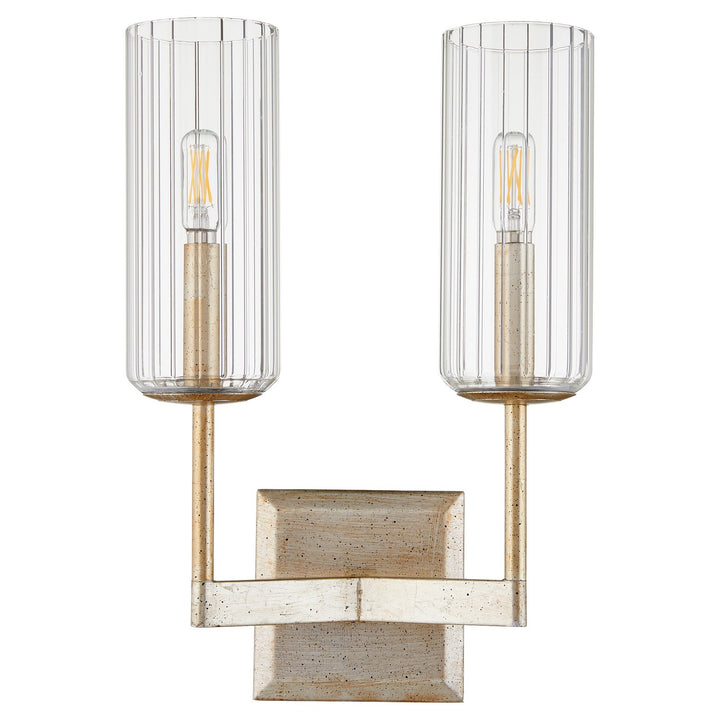 Quorum Merrick 574-260 Wall Sconce Light - Aged Silver Leaf