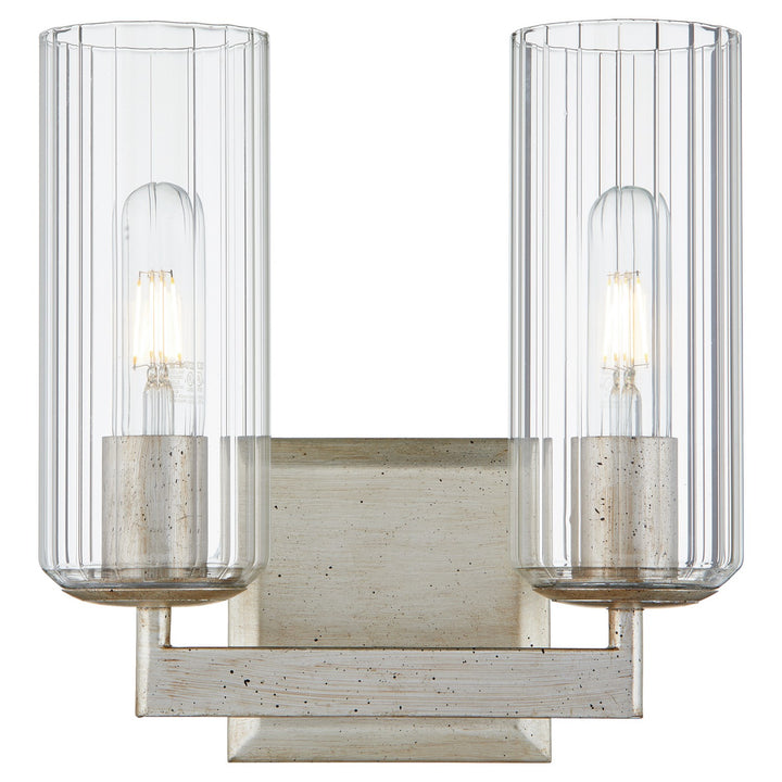 Quorum Merrick 574-2-60 Wall Sconce Light - Aged Silver Leaf
